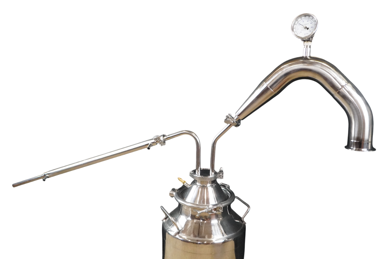 3 Inch Stainless Traditional Pot Still With 8 Gallon Thumper Doubler Fits 26 Gallon ( Does Not Include 26 Gallon )