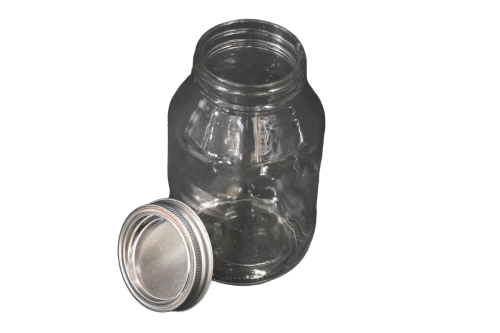 32 oz (1 Quart) Mason Jar with Two-Piece Silver Lid
