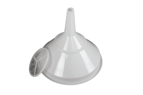 Large Plastic Funnel with Strainer