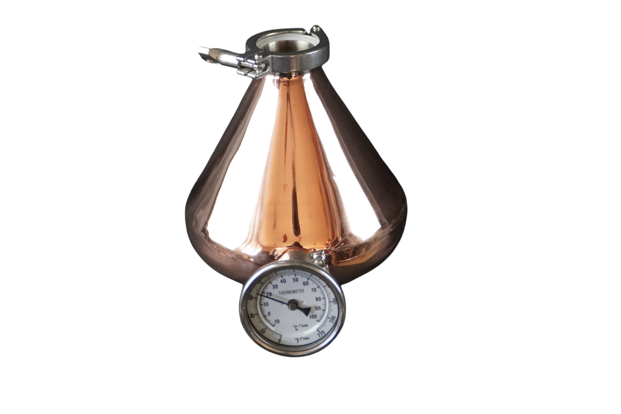 Copper Whiskey or Brandy Helmet (2" x 2" Tri-Clamp Ends)