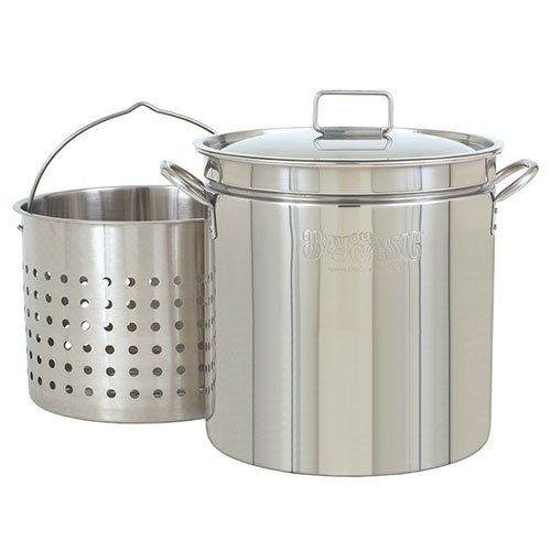 122 Quart Stainless Steel Stock Pot with Basket