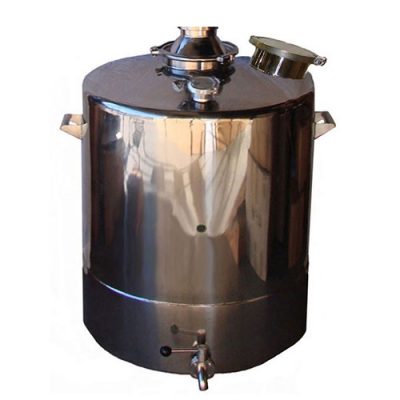 16 Gallon Still Boiler with 3 Inch Dome Lid and Clamp, Butterfly Valve ...