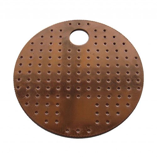Perforated Copper Plate 4 Inch Diameter