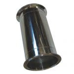 4 Inch x 12 Inch Tall Stainless Steel Column Extension, Includes Clamp and Gasket.