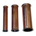 4 Inch x 12 Inch Tall Copper Column Extension with Stainless Steel Ferrules. Includes Clamp and Gasket.