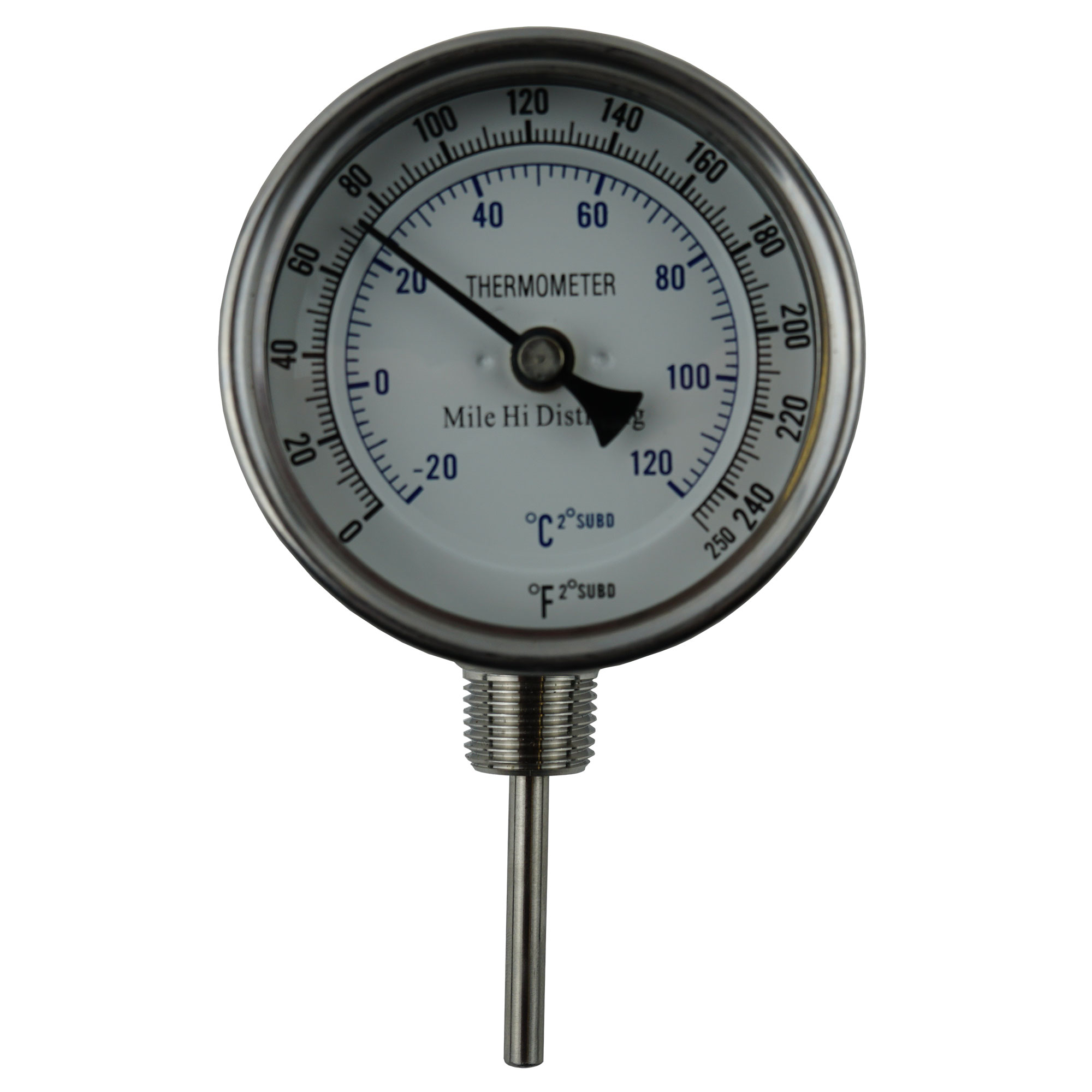 adjustable stainless dial thermometer