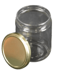 16 oz. Mason Jar with Single-Piece Gold Lid