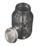 32 oz (1 Quart) Mason Jar with Two-Piece Silver Lid