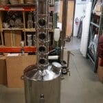 53 Gallon Stainless 8 Inch Diameter Mile Hi Flute 4 Sections and 3" Condenser Lines - FREE SHIPPING