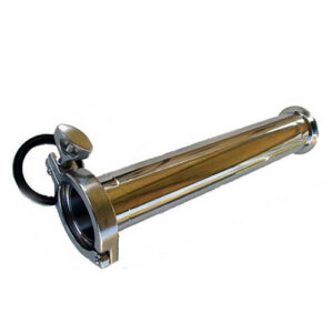 2 Inch x 12 Inch Tall Stainless Steel Column Extension, Includes Clamp and Gasket.