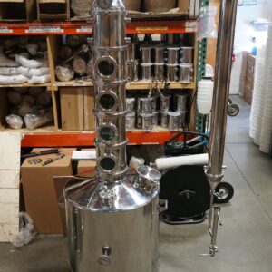 53 Gallon Stainless 8 Inch Diameter Mile Hi Flute 4 Sections and 4" Condenser Lines - FREE SHIPPING