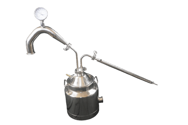 3 Gallon Thumper with Condenser and 2 Inch Traditional Pot Still Head For 8 Gallon Milk Can ( Does Not Include 8 Gallon )