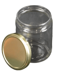 16 oz. Mason Jar with Single-Piece Gold Lid