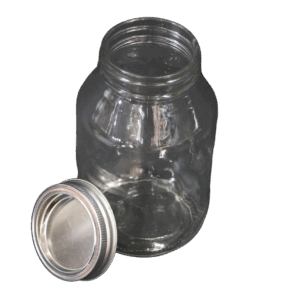 32 oz (1 Quart) Mason Jar with Two-Piece Silver Lid