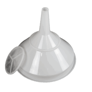 Large Plastic Funnel with Strainer