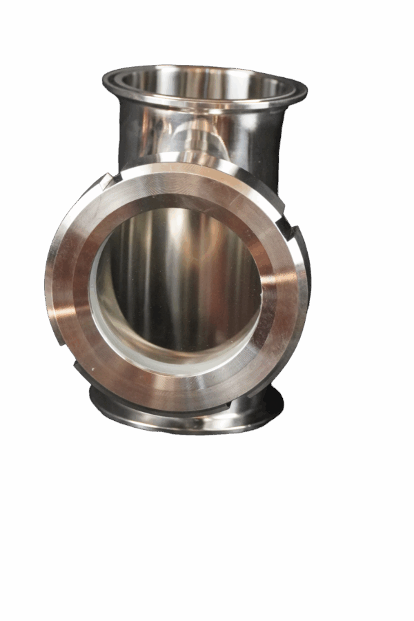 Stainless Flute Section - 3" Diameter with 3 Inch Window. Includes Bubble Plate, Clamp and Gasket