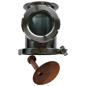 Stainless Flute Section – 6" Diameter with 3 Inch Window. Includes Plate, Clamp and Gasket