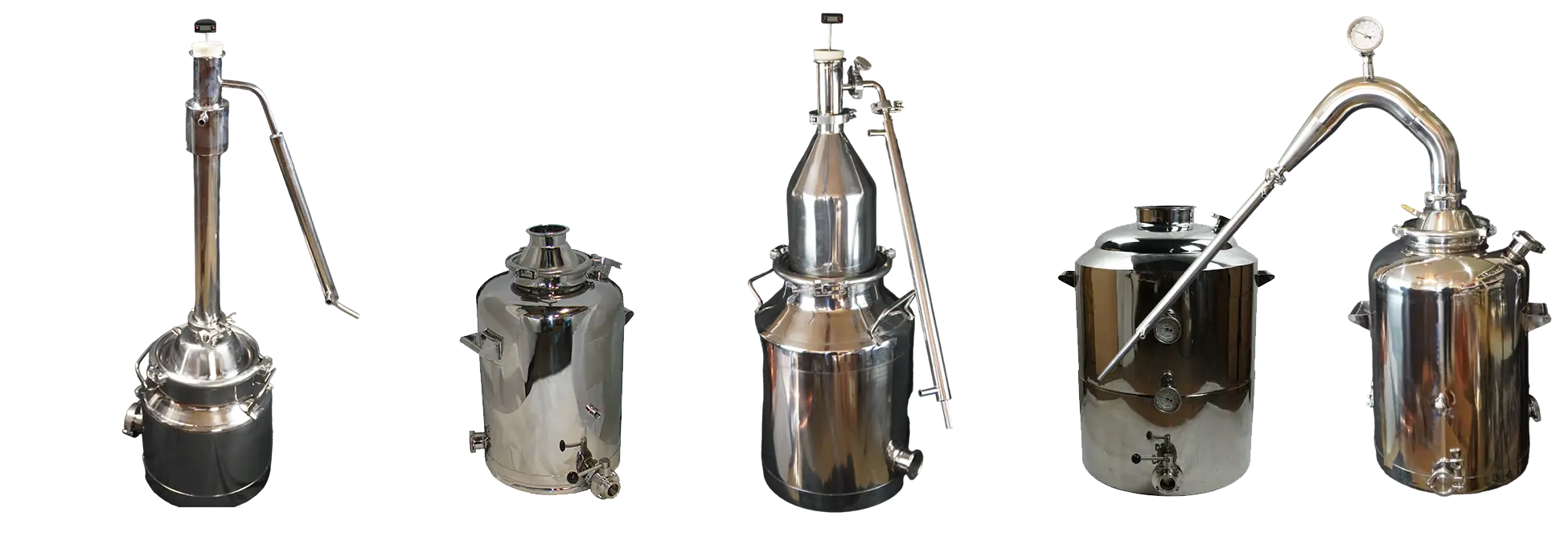 Moonshine stills for sale in 3, 8, 16, and 26 gallon stainless steel systems